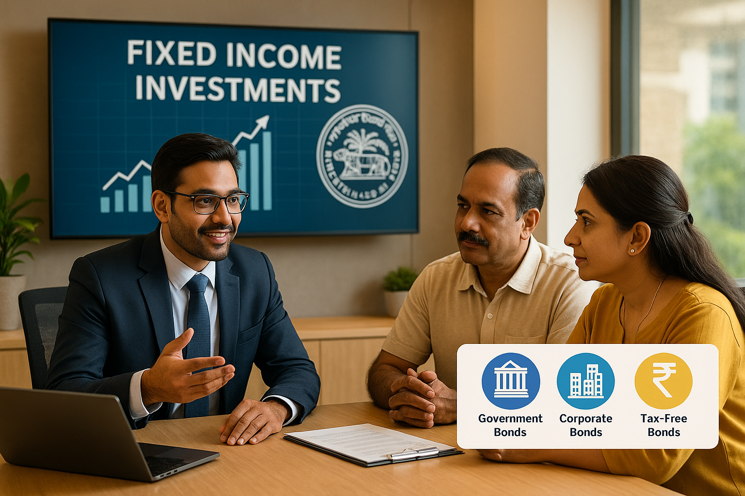 Infographic showing different types of bonds in India for safe investment